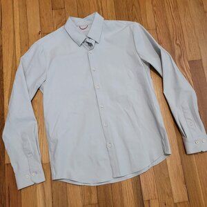 Western Rise X Cotton Button Down Fog Light Gray Small S Men's Longsleeve Shirt